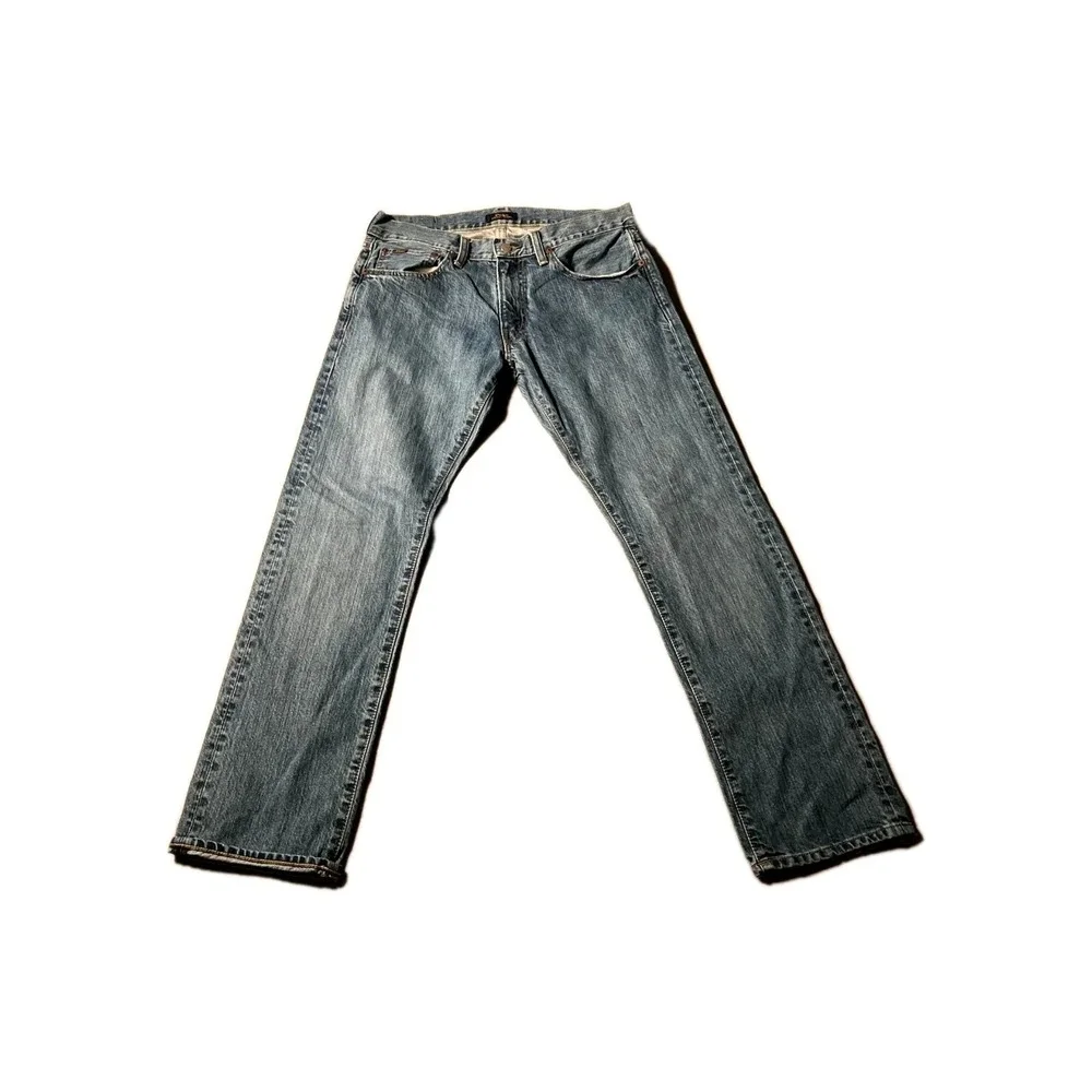 Polo Ralph Lauren Jeans Mens 32 Blue Denim Pockets Medium Wash Straight‎ Leg